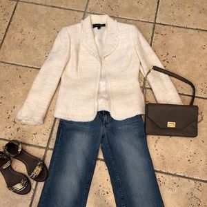 Kasper Winter White Jacket size 2 Petite